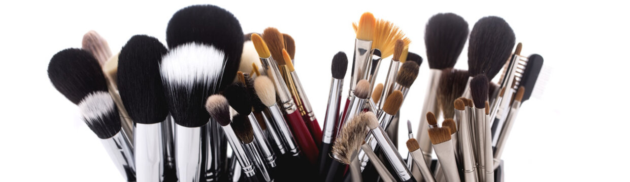 Fototapeta Set of make-up brushes