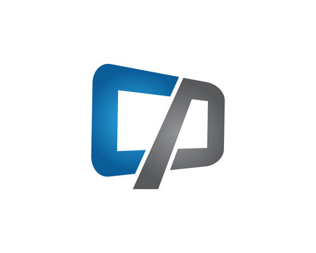 cp screen rectangle letter logo