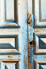 blue  in   wall and  morocco africa