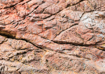 Red granite rock