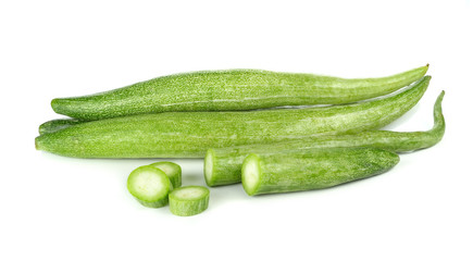 Snake gourd on white background