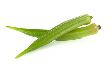 green roselle on white background