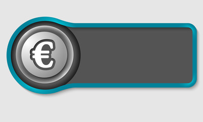 Abstract button for your white text and euro symbol