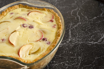 Handmade pie (cake), background