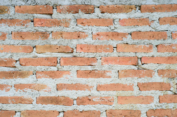 Old red brick wall, grunge background