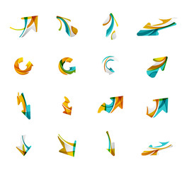 Fototapeta premium Set of arrow logo business icons