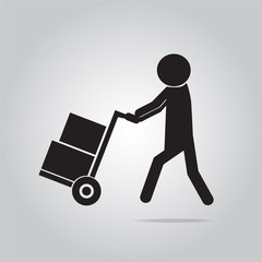 handcart symbol illustration