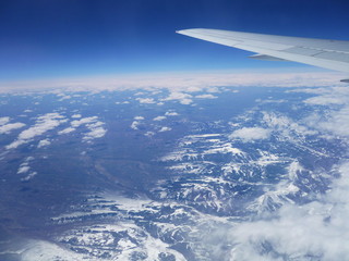 Fototapeta na wymiar Luftbild aus Flugzeug
