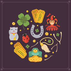 Vector decorating design made of Lucky Charms