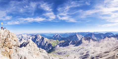 Fototapeta na wymiar Panorama from Zugspitze
