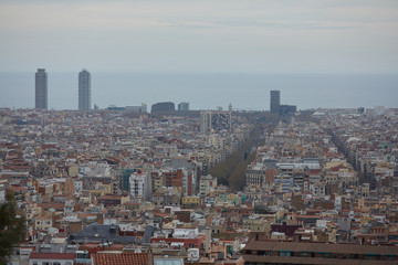 views of Barcelona from the top