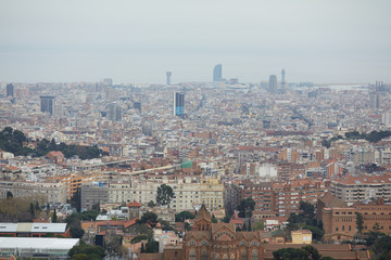 views of Barcelona from the top