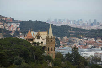 Fototapeta premium views of Barcelona from the top