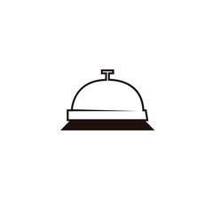 Room service over color background