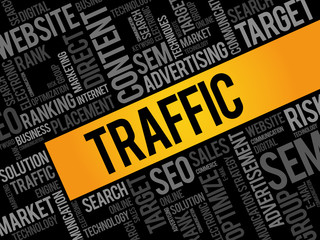 TRAFFIC word cloud, business concept