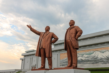 Naklejka premium Grand Monument in Pyongyang.