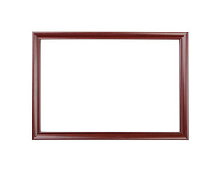 Obraz premium Wooden frame isolated on white