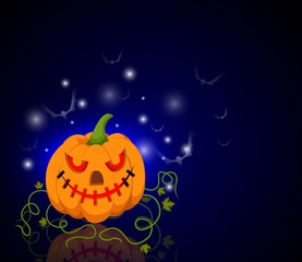 halloween scary pumpkins of illustration.
