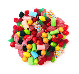 Sweet colorful candy, isolated on white