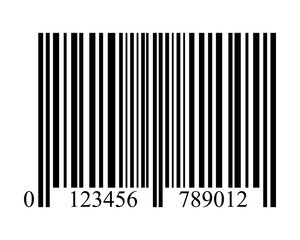 bar code on a white background isolated