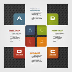 4 Steps color banner. For your presentation. Simple&Editable Vector background. EPS10