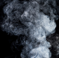 smoke on a black background