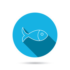 Fish icon. Seafood sign. Vegetarian food symbol.