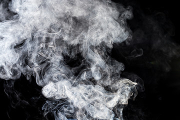 smoke on a black background