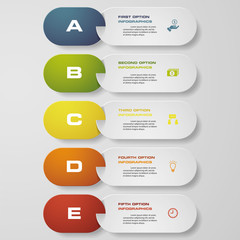 Design clean number banners template/graphic or website layout. Vector.