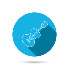 Guitar icon. Musical instrument sign.