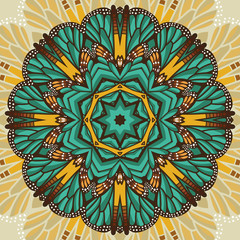 Beautiful vector circular background. Fractal image