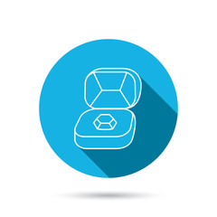 Brilliant jewellery icon. Engagement sign.