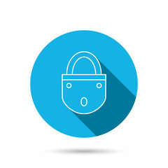 Lock icon. Padlock or protection sign.