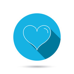 Love heart icon. Life sign.