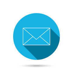Envelope mail icon. Email message sign.