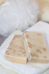 Soap with oat srub and milk