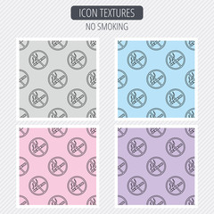 No smoking icon. Stop smoke sign.