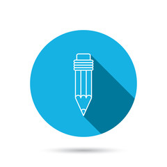 Pencil icon. Drawing tool sign.