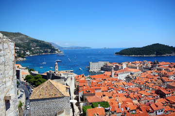 Naklejka na ściany i meble Spectacular view in Dubrovnik, Croatia