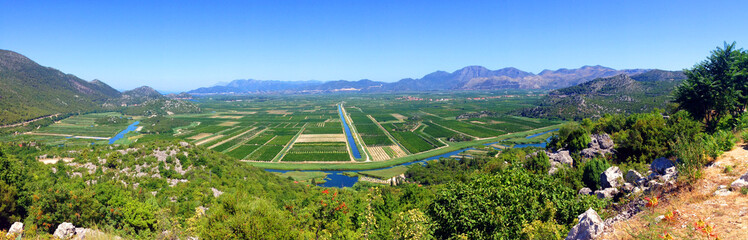 Valley in Croatia with intensive agriculture