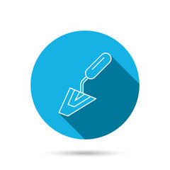 Spatula icon. Finishing repair tool sign.