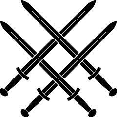 knot from medieval swords. stencil