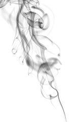 Abstract smoke on white background.