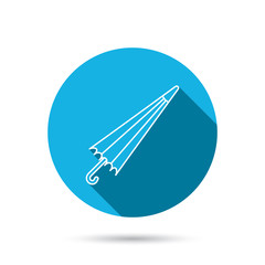Umbrella icon. Water protection sign.