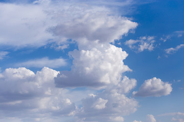 clouds in the blue sky