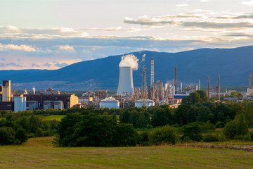 Fototapeta na wymiar Petrochemical industrial plant, Czech Republic 