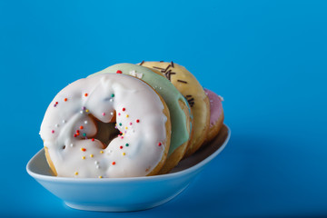 Donuts on saucer