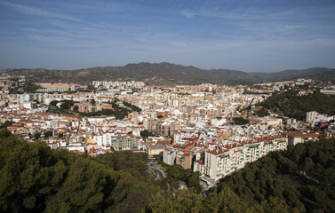 vistas de Malaga, Andalucía