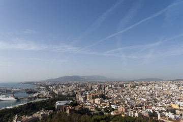 Vistas de la ciudad de Málaga, Andalucía
