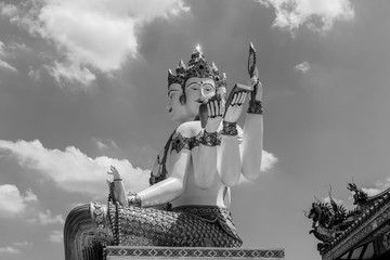 Chachoengsao / Thailand - August 2015, The biggest Brahma, the Hindu God of Creation, is located at...